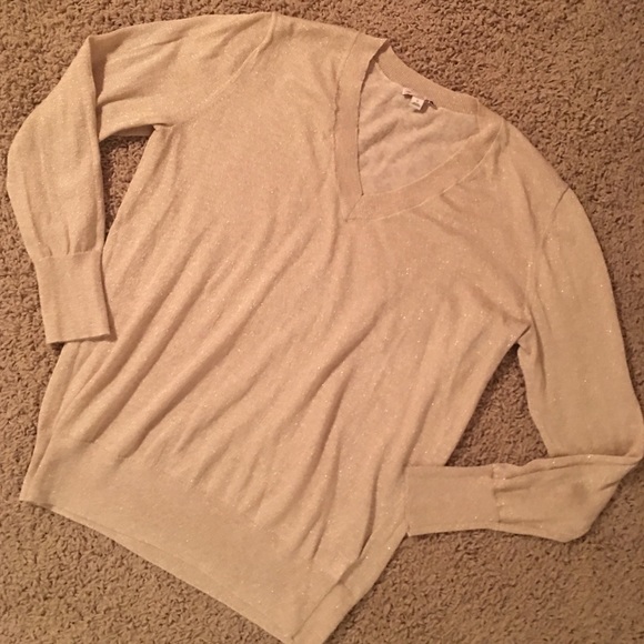 GAP Sweaters - Champagne Glitter V-neck 💙